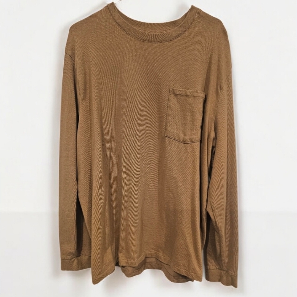 NWOT Sonoma Men's Tan Long Sleeve Tee Size--XXL